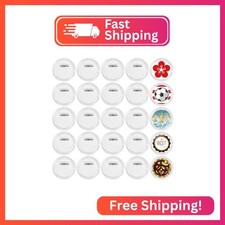 25Pcs 3.15 Inch Button Badges with Pin, Clear Button Badges Craft Buttons Large
