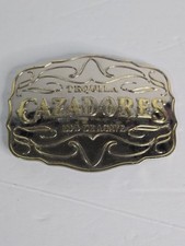 Cazadores Tequila Promo Belt Buckle Large Bright Chrome Finish Vintage