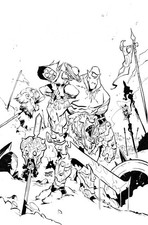 DORC Comic Book Cover, Issue 2 Invincible Variant Original art From Brett Bean