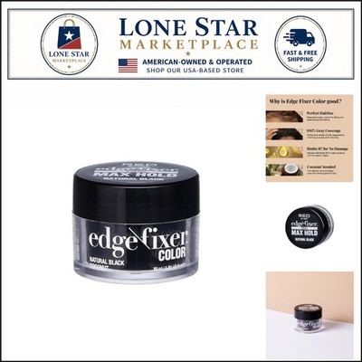 30mL Edge Control Gel - 24 Hour Hold & Perfect Gray Coverage - Natural Black