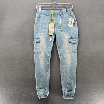 Celebrity Ace Jogger Jeans Womens 5/6 Blue Denim Skinny Fit Mid Rise Stretch NWT