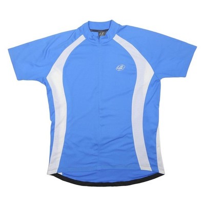 BRIKO Herren Blau Weiß Modernes T-Shirt 2XL Kurzarm Rundhals Sport