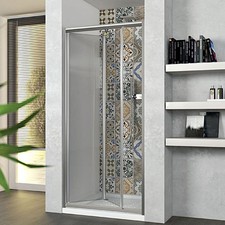 Porta doccia a libro Zaffiro 80 cm cristallo trasparente 5 mm altezza 190 cm