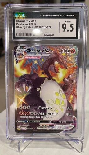 2021 Pokemon Charizard VMAX SV107/SV122 Shining Fates CGC 9.5 Gem Mint TCG H1