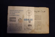 58 Corvette Owners Manual Original