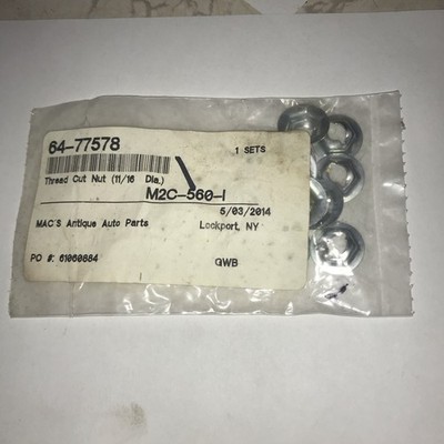 Universal Thread Cut Retaining Nuts; 11/16'' Diameter
