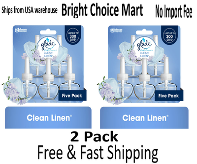 #ad Glade PlugIns Scented Oil Air Freshener Clean Line 5 refills each 2 Pack $19.99
