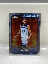 Topps 2024-25 Chrome Rudy Gobert Minnesota Timberwolves #90 Basketball Card