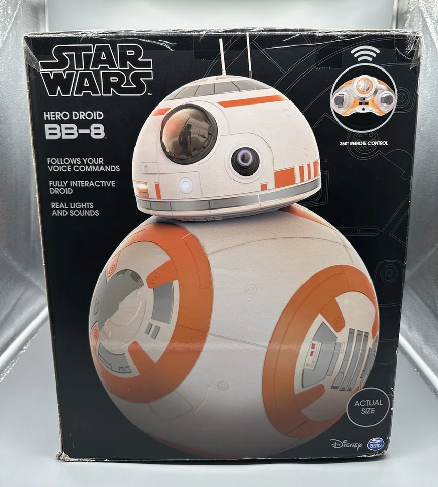 Spin Masters Star Wars BB-8 Droid Robot Orange White Remote Control NEW - Image 2 of 4