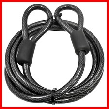 10mm Heavy-Duty Security Cable, Vinyl Coated Braided Steel with Sealed Looped...