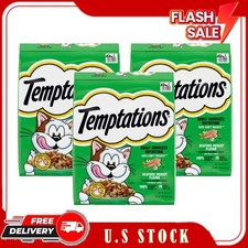 3 Pack Temptations Adult Dry Cat Food Seafood Medley Flavor, 13.5 Lb Bag