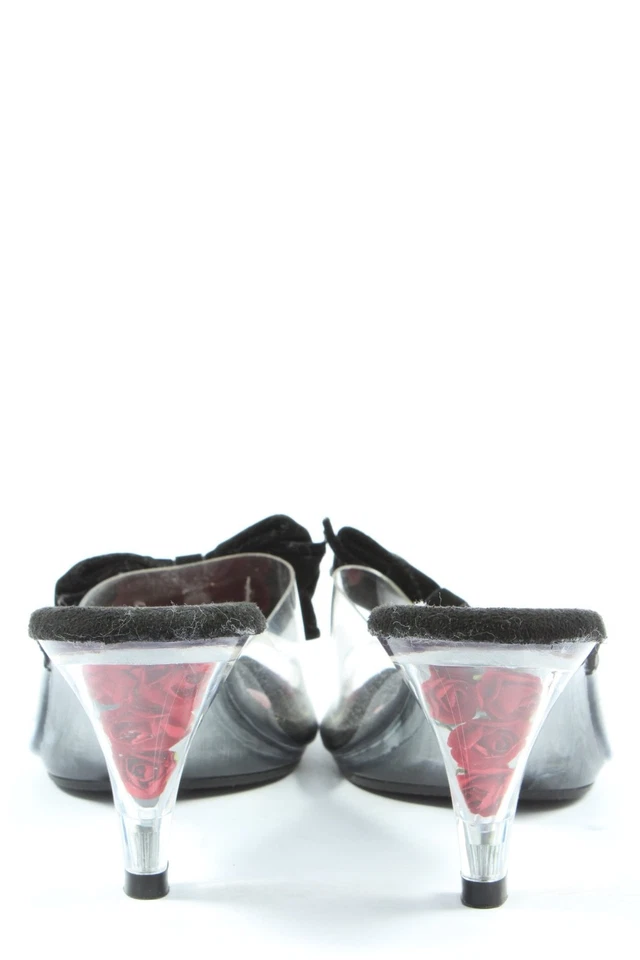 PIN UP COUTURE Sandalias con tacón Mujeres Babuchas Talla EU 38 negro-rosa - Imagen 4 de 4