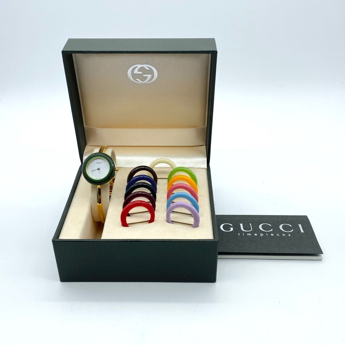 GUCCI Change Bezel Watch 2.5cm Case Gold 16-16.5cm Womens Rare Vintage thumbnail 3