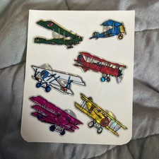 Vintage Stickers BJ Decal Specialties Airplanes  Prismatic Vending Machine