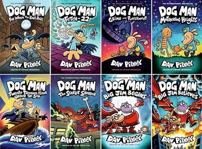 Dog Man 8 Books Collection Books 7-14 by Dav Pilkey Hardcover Set