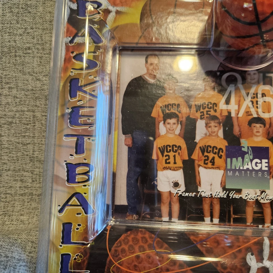 Marco de fotos deportivo 3D 4x6 pared escritorio decoración baloncesto imagen importa EE. UU. Lote 2 Foto 3 de 4