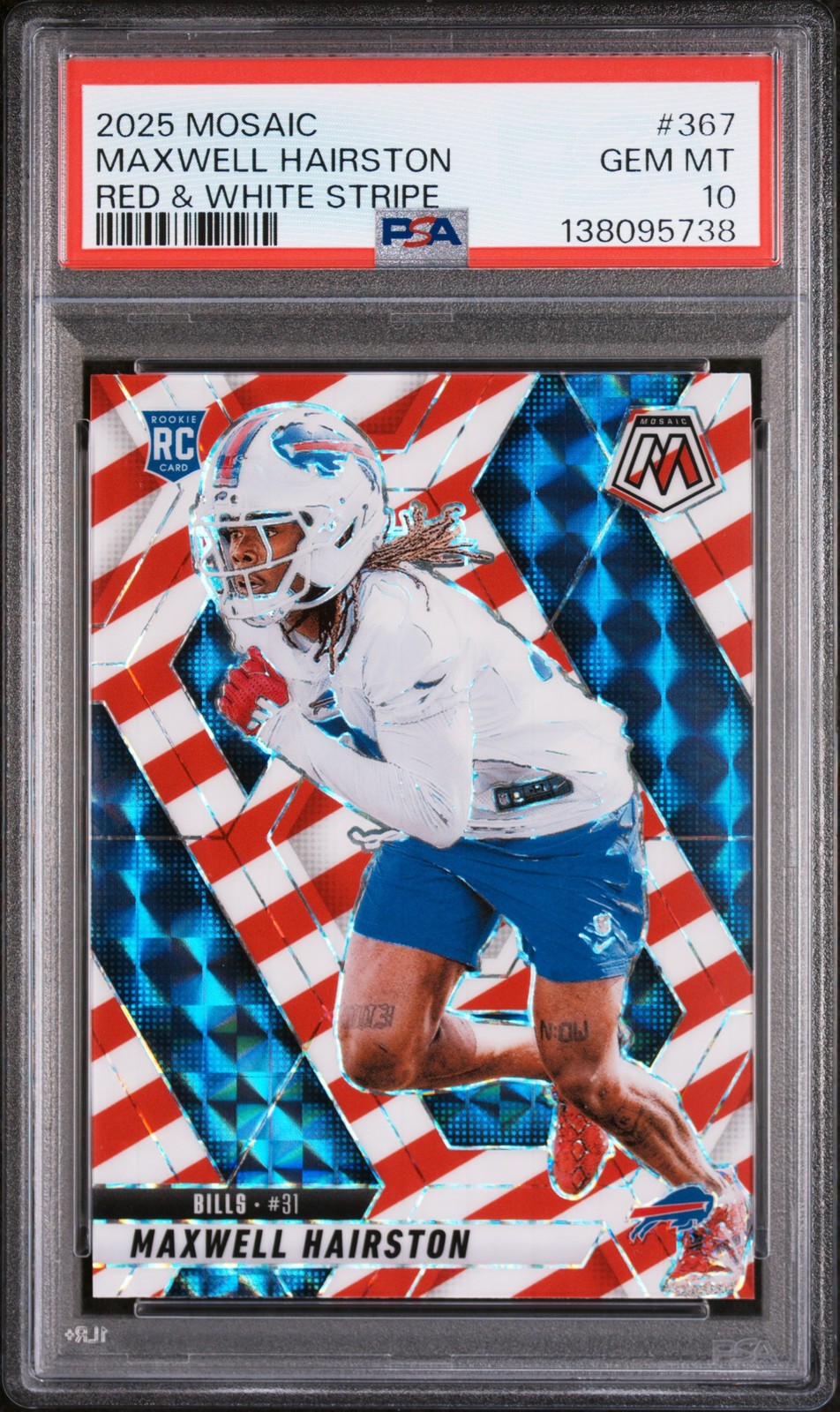 Maxwell Hairston Panini Mosaic #367 Red & White Stripe