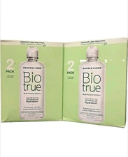 2 Pack Biotrue Multi-Purpose Solution Soft Contact Lenses 10 oz = 4 Total 5/27