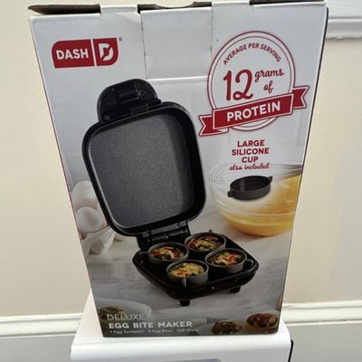 Dash Deluxe Egg Bite Maker 420W Black with 4 Egg Bite Cups