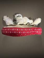 RARE FAO Schwarz Himalayan Kittens on Red Fish Pillow Plush Vintage