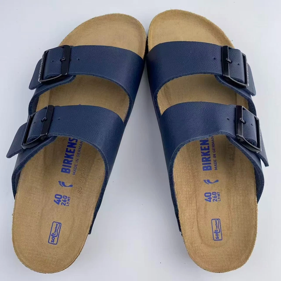 Sandalias Birkenstock Arizona Azul Birko-Flor Plantilla Suave Para Hombre Mujer EU 37-45 Foto 3 de 4
