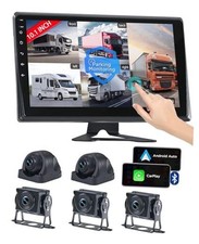 RV Camera System with Carplay Android Auto, 5 1080P Wired Backup Camera