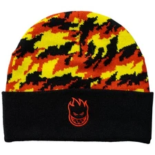Spitfire Wheels Beanie Bighead Flame Cuff Black/Red/Yellow