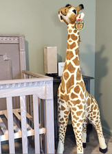 Giant 54" Stuffed Giraffe Plush Toy Jumbo Lifelike Soft Kids/ Nursery Gift