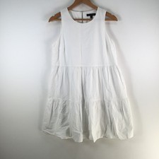 Banana Republic dress womens size S A-line white sleeveless cotton 126027