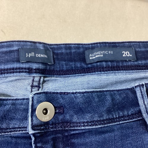 Jeans donna Jill denim taglia 20W slim alla caviglia dritto elasticizzato - Foto 2 di 12