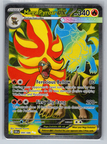 Mega Pyroar EX #99/86 2026 Chaos Rising Pokemon TCG