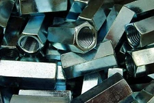 (10) Hex Coupling Nuts 1-8 x 1-3/8 x 2-3/4 Threaded Rod Connector Zinc 1"