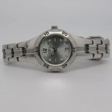 FOSSIL Blue AM-3916 All St. Steel Quartz Analog Women's Watch Sz. 6" New Battery