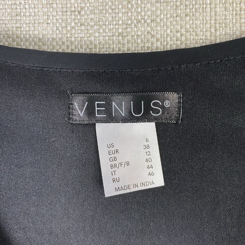 Vestido Venus Para Mujer 6 Negro Lentejuelas Tanque Pañuelo Dobladillo Swiftie Glam Gatsby - Imagen 4 de 12