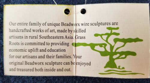 Zebra Shelf Sitter * Beadworx by Grass Roots Creations * New with Tags - Picture 4 of 4