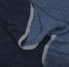 100 linen fabric 220gsm PREWASHED Double side Flax Craft Blue Navy