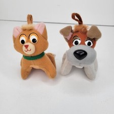 Vintage McDonald's Disney Oliver Lot of 2 Plush Musical 1988 Holiday Ornaments