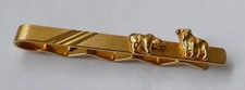 Krawattenhalter B&ouml;rse Bulle und B&auml;r 925 Silber vergoldet tie Rack silver