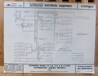 Original Lucas Commer Mk 1V Superpoise Diesel Schaltplan 1961 W54945360