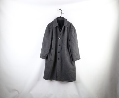 Vintage 60s Rockabilly Mens 44R Distressed Reversible Wool