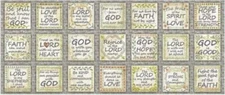 17" X 44" Panel Rejoice Verse Scripture Quotes Cotton Fabric Panel D750.30