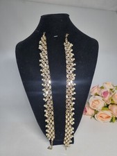 Indyjskie pakistańskie 2 złote naszywki płatne z kamieniami sheesha 