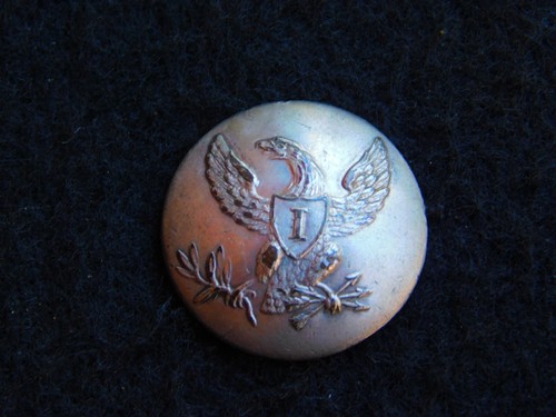 Pre Civil War Infantry Eagle Button - Silvered - A.W. Spies