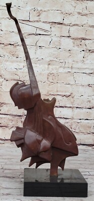 SALVADOR DALI-Blues/Jazz Guitar Great Abstract ART bronze SCULPTURE-SIGNED DECOR