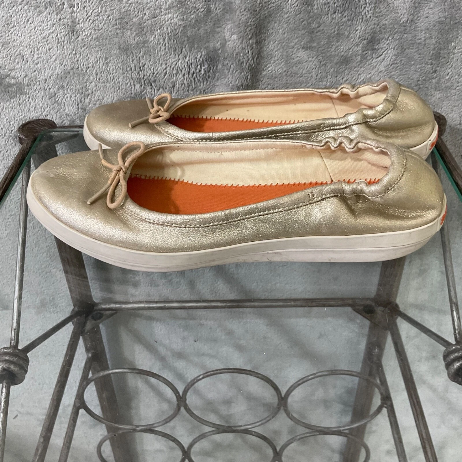 Tommy Bahama Reflexology Caylee Ballet Flats women’s Size 7.5 B Metallic Gold