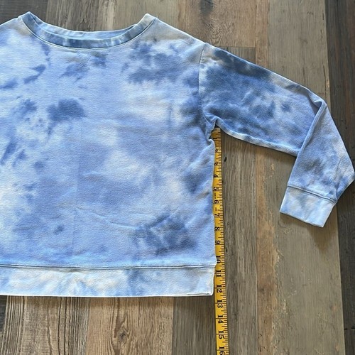 SPLENDID Ladies Thermal Tie Dye Long Sleeve BLUE Waffle Top Size: Small (S) - Picture 4 of 16