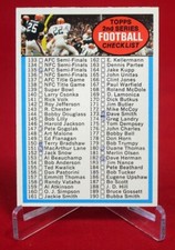 2nd Series Checklist TOPPS Football Card 1972 #79 NFL Near Mint (2) 