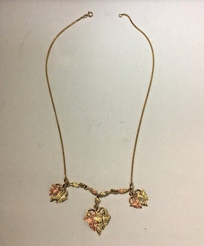 Black Hills Gold leaf Necklace 10kt 