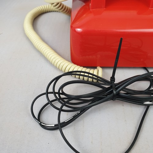 Telefono fisso da scrivania retro Steepletone ROSSO riproduzione quadrante rotante modello STP1960 - Foto 11 di 22