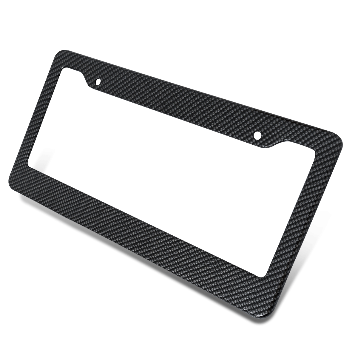 License Plate Frame Carbon Fiber 2x Universal Carbon Fiber Style License  Plate Frames - Front & Rear, Black, 12.56x6.25in, Plastic With Carbon Look  JDM Front Car & Truck License License Plate Frames
